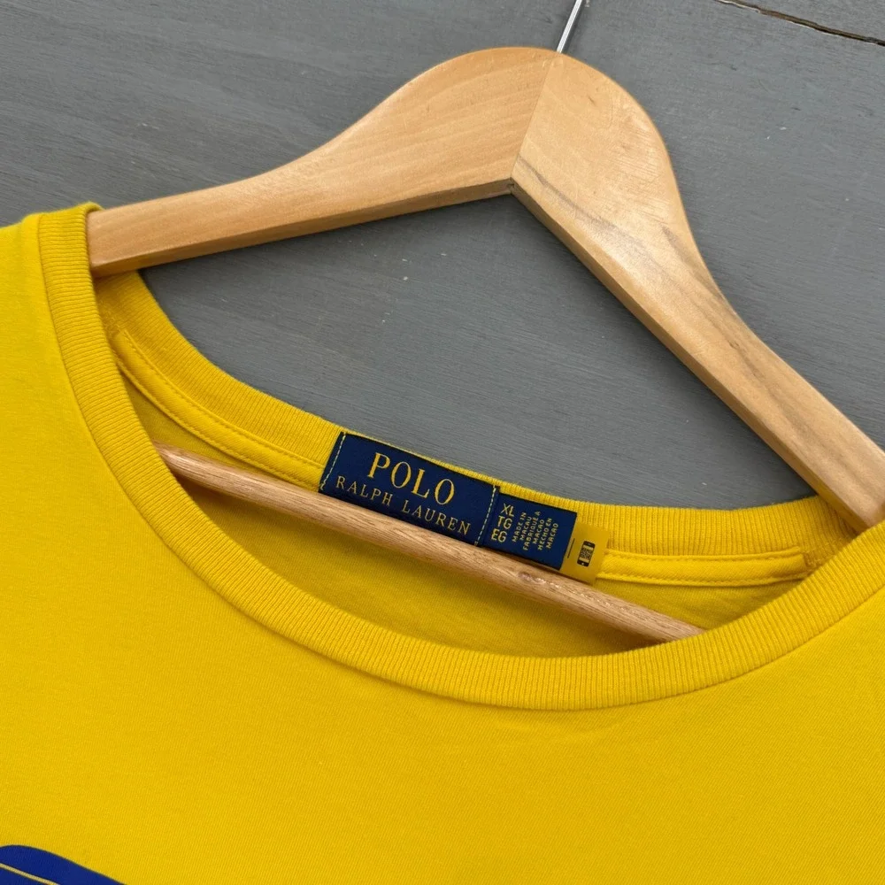 Polo Ralph Lauren T-Shirt Yellow 1967 Graphic Logo Tee XL